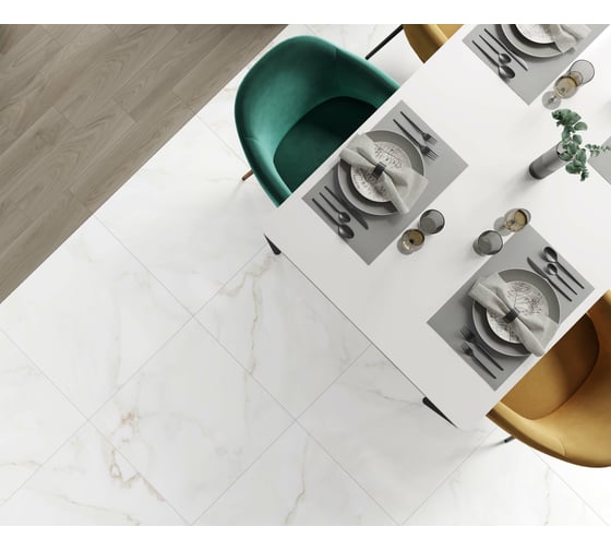 Керамогранит LAPARET Bravo white белый, 60x60 см, матовый, 1.44 кв. м, 4 шт. х9999290563
