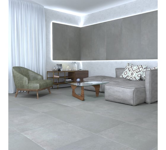 Керамогранит LAPARET Betonhome grey серый, 60x60 см, матовый, 1.44 кв. м, 4 шт. х9999291189
