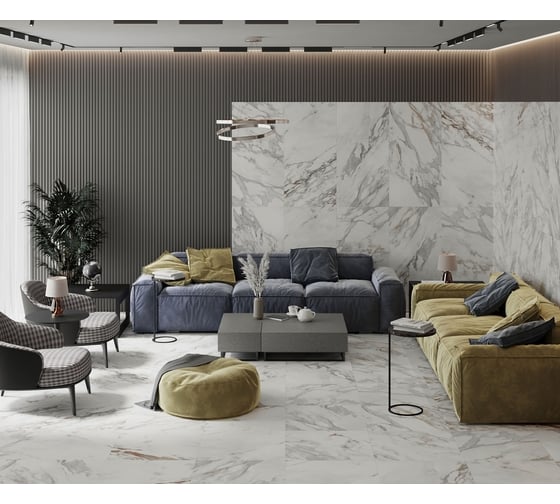 Керамогранит LAPARET Calacatta roma 60x60 см, матовый, 1.44 кв. м, 4 шт. х9999282623