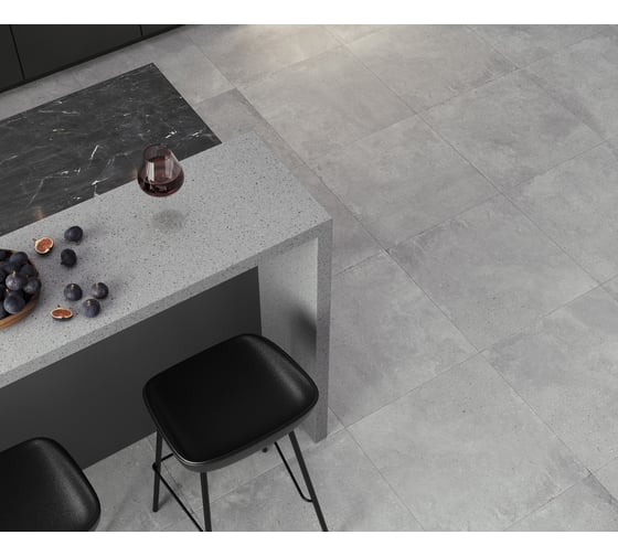 Керамогранит LAPARET Callisto gray 60x60 см, карвинг, 1.44 кв. м, 4 шт. х9999286883