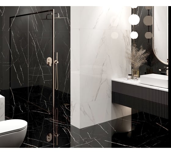 Керамогранит LAPARET Black marquna 60x120 см, полированный, 1.44 кв. м, 2 шт. х9999284965