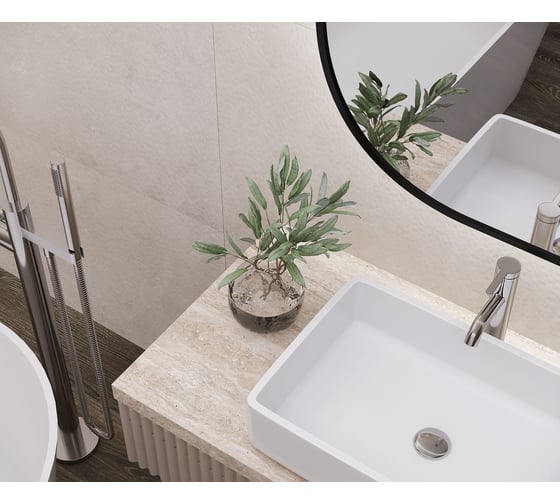 Керамогранит LAPARET Charon cream 60x60 см, cтруктурный карвинг, 1.44 кв. м, 4 шт. х9999286887