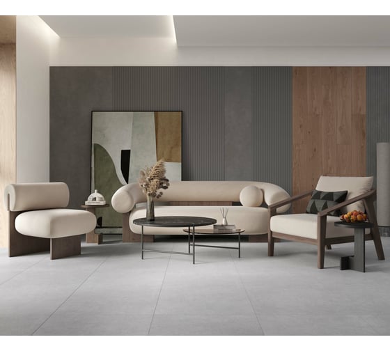 Керамогранит LAPARET Сode gris серый, 60x60 см, матовый, 1.44 кв. м, 4 шт. х9999290553