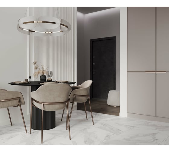 Керамогранит LAPARET Сhrome blanco белый, 60x60 см, матовый, 1.44 кв. м, 4 шт. х9999290565