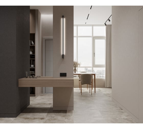 Керамогранит LAPARET Callisto silver 60x60 см, карвинг, 1.44 кв. м, 4 шт. х9999286885