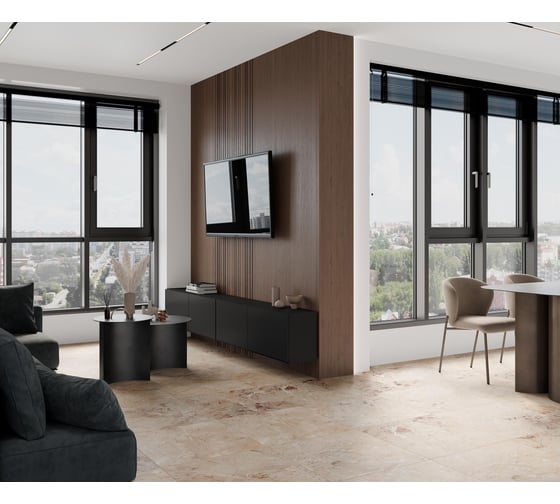 Керамогранит LAPARET Brecia antic brown 60x60 см, полированный, 1.44 кв. м, 4 шт. х9999287006