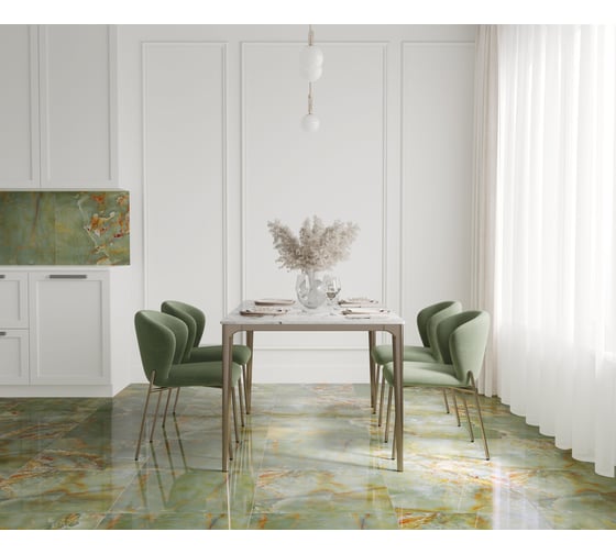 Керамогранит LAPARET Dalim mint 60x60 см, полированный, 1.44 кв. м, 4 шт. х9999286829