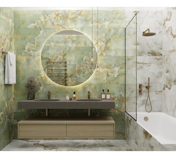 Керамогранит LAPARET Dalim mint 60x60 см, полированный, 1.44 кв. м, 4 шт. х9999286829