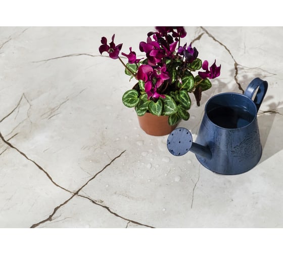 Керамогранит LAPARET Alice crema, 60x60 см, полированный, 1.44 кв. м, 4 шт. х9999282615