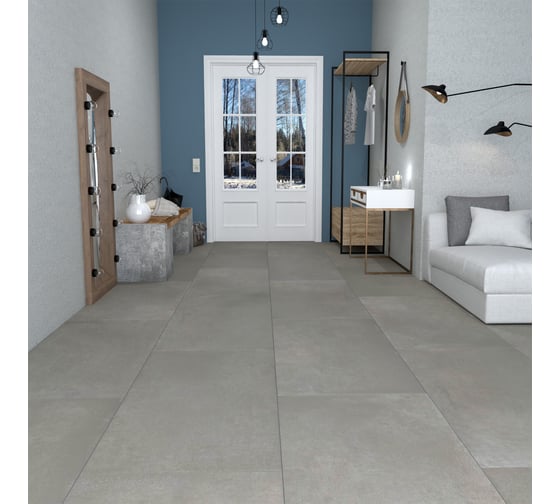 Керамогранит LAPARET Betonhome light grey светло-серый, 60x60 см, матовый, 1.44 кв. м, 4 шт. х9999291192