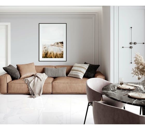 Керамогранит LAPARET Atlantic white s белый, 60x60 см, полированный, 1.44 кв. м, 4 шт. х9999286792