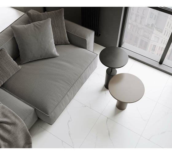 Керамогранит LAPARET Atlantic white s белый, 60x60 см, полированный, 1.44 кв. м, 4 шт. х9999286792