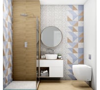 Плитка настенная Террацио белый 20x60 (1,2м2/10шт) Нефрит-Керамика 00-00-5-17-00-01-3005