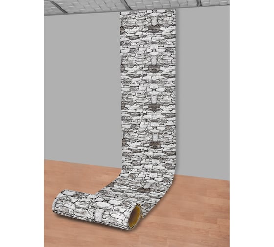 Мягкая самоклеящаяся 3D панель LAKO Камень кладка 22, рулон, 70x600 см LKD-16-05-FC82-3-RU