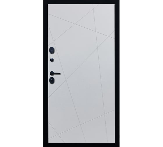 Дверь DIVA МХ-45 2050x860 мм, левая, Антрацит софт - Д11 Белый софт УТ-00077473