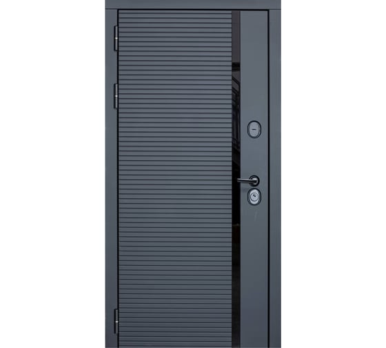 Дверь DIVA МХ-45 2050x860 мм, левая, Антрацит софт - Д13 Белый софт УТ-00077487 1