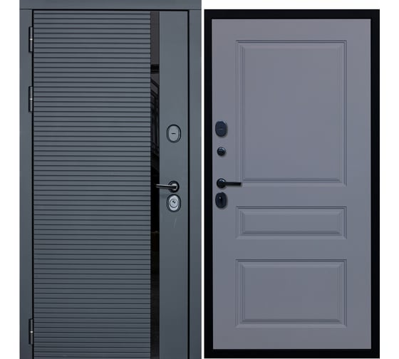 Дверь DIVA МХ-45 2050x860 мм, левая, Антрацит софт - Д13 Силк Маус УТ-00077492 1