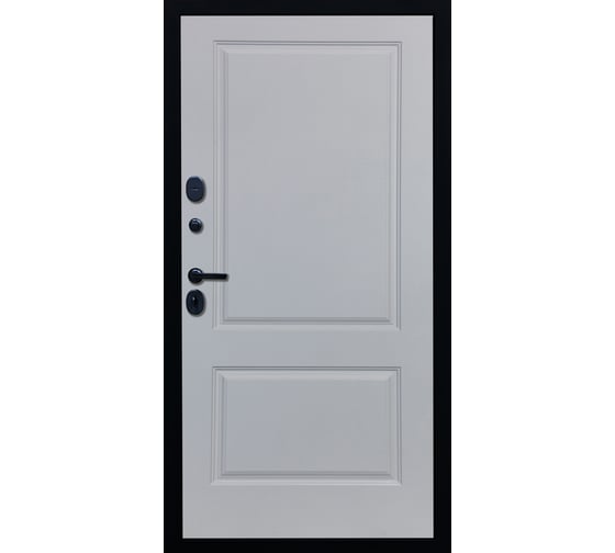 Дверь DIVA МХ-45 2050x860 мм, левая, Антрацит софт - Д7 Белый софт УТ-00077511