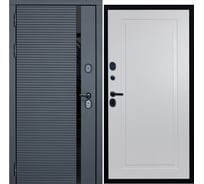 Дверь DIVA МХ-45 2050x860 мм, левая, Антрацит софт - Н10 Белый софт УТ-00077525