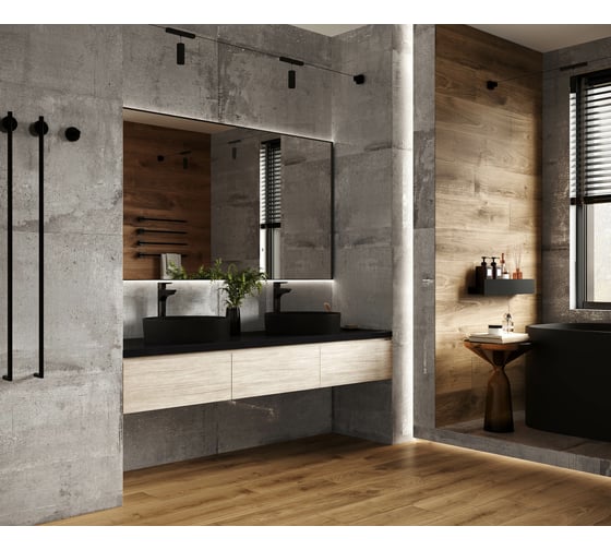 Керамогранит LAPARET Cemento grigio серый, 60x120 см, матовый карвинг, 1.44 кв. м, 2 шт. х9999294701