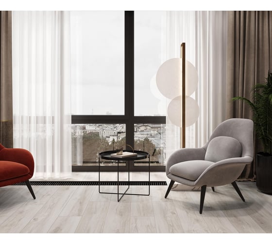 Керамогранит LAPARET Epiq gris светло-серый, 20x120 см, матовый структурный, 1.2 кв. м, 5 шт. х9999292990