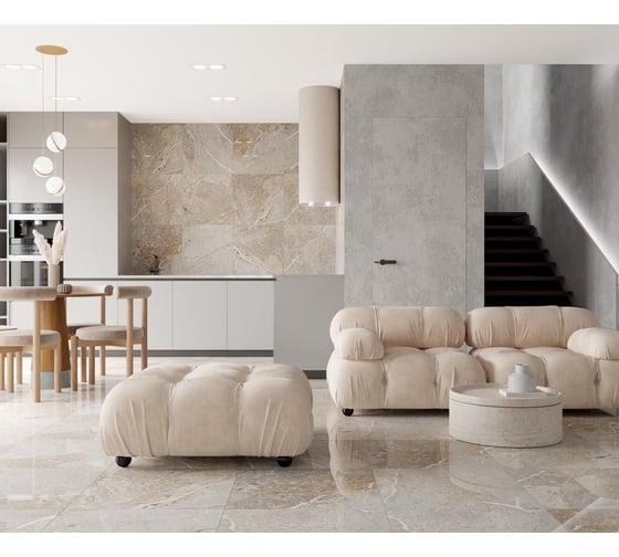 Керамогранит LAPARET Fantastico grey granito 60x60 см, матовый 1.44 кв. м, 4 шт. х9999287039