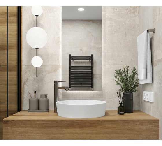 Керамогранит LAPARET Cemento beige бежевый, 60x60 см, матовый карвинг, 1.44 кв. м, 4 шт. х9999294706