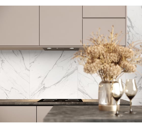 Керамогранит LAPARET Carrara prestige белый, 80x80 см, лаппатированный 1,92 кв. м, 3 шт. х9999293130