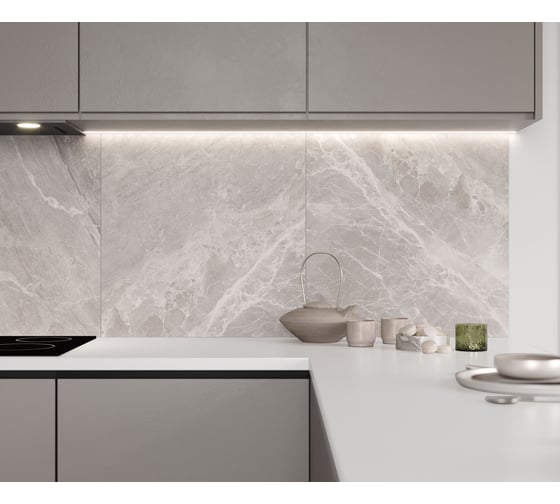 Керамогранит LAPARET Crystal grey серый, 60x60 см, сатинированный, 1.44 кв. м, 4 шт. х9999294753