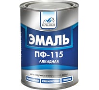 Эмаль Царицынские краски Alpha Color ПФ 115, ярко-зеленая, 0.8 кг 34627