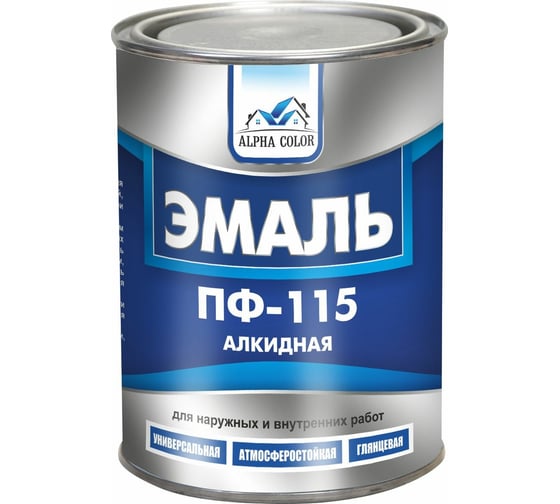 Эмаль Царицынские краски Alpha Color ПФ 115, голубая, 0.8 кг 34761