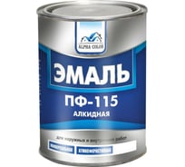 Эмаль Царицынские краски Alpha Color ПФ 115, белая, матовая, 0.8 кг 34710