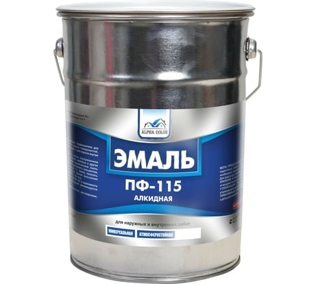 Эмаль Alpha Color ПФ 115, белая, матовая, 5 кг 34715