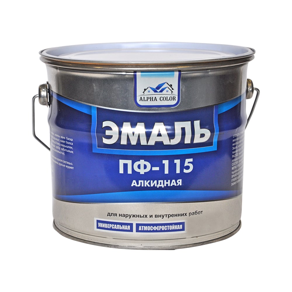 Эмаль Царицынские краски Alpha Color ПФ 115, белая, матовая, 3.2 кг ...