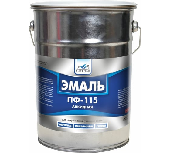 Эмаль Царицынские краски Alpha Color ПФ 115, белая, 5 кг 43260
