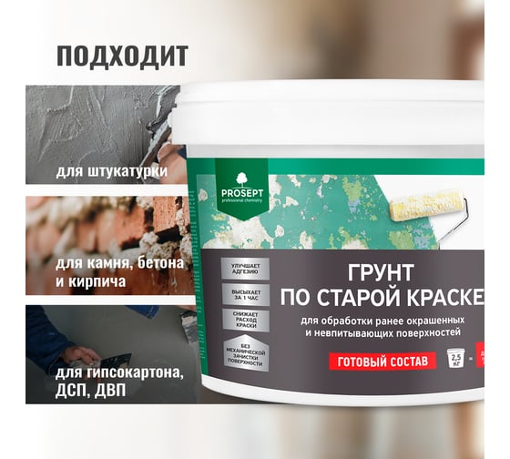 Грунт по старой краске PROSEPT готовый состав 2,5 кг 078-2