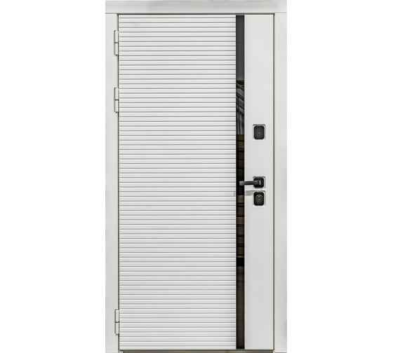 Дверь DIVA МХ-45 2050x860 мм, левая, Белая шагрень - Д7 Белый софт УТ-00078136