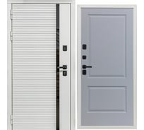 Дверь DIVA МХ-45 2050x860 мм, левая, Белая шагрень - Д7 Силк Маус УТ-00078140