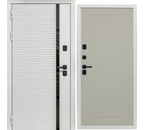 Дверь DIVA МХ-45 2050x860 мм, левая, Белая шагрень - Н10 Софт Шампань УТ-00078162