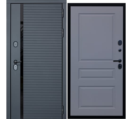 Дверь DIVA МХ-45 2050x860 мм, правая, Антрацит софт - Д13 Силк Маус УТ-00077496