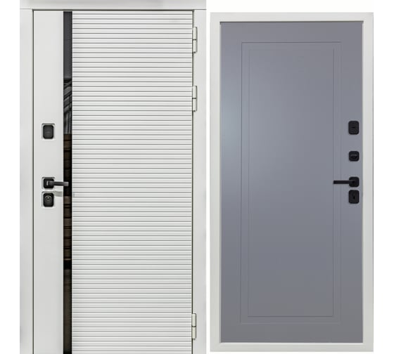 Дверь DIVA МХ-45 2050x860 мм, правая, Белая шагрень - Н10 Силк Маус УТ-00078159 1