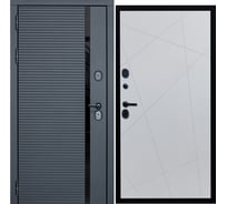 Дверь DIVA МХ-45 2050x960 мм, левая, Антрацит софт - Д11 Белый софт УТ-00077475