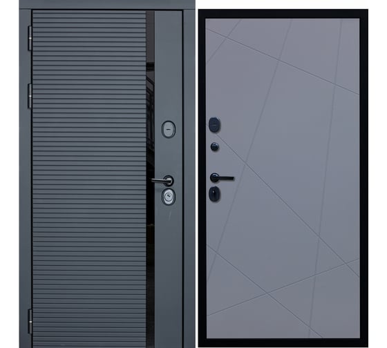 Дверь DIVA МХ-45 2050x960 мм, левая, Антрацит софт - Д11 Силк Маус УТ-00077480