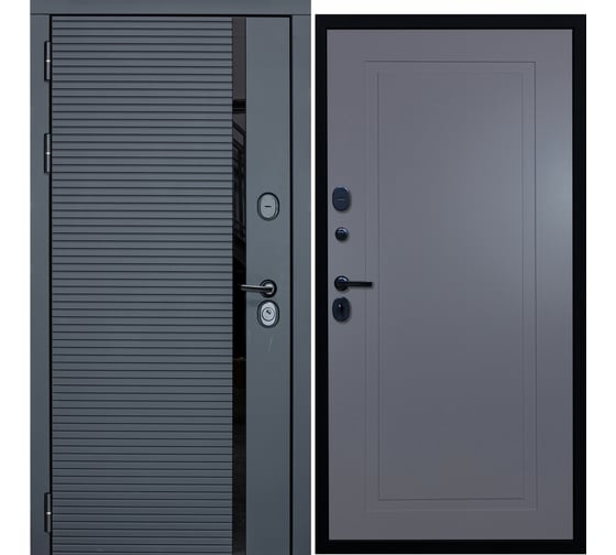 Дверь DIVA МХ-45 2050x960 мм, левая, Антрацит софт - Н10 Силк маус УТ-00077531 1