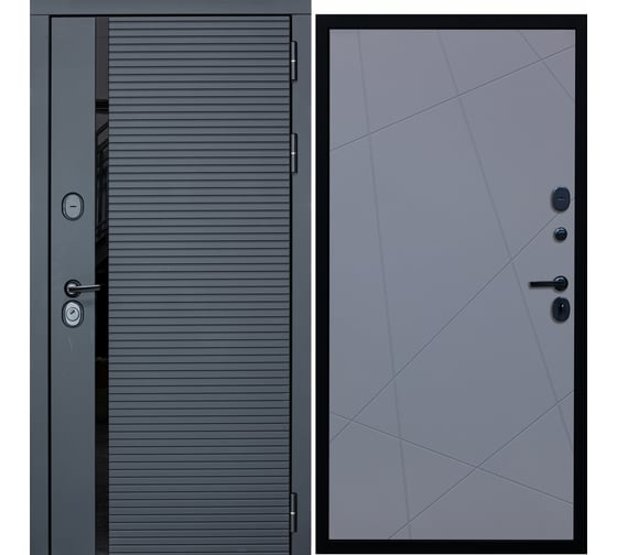 Дверь DIVA МХ-45 2050x960 мм, правая, Антрацит софт - Д11 Силк Маус УТ-00077481