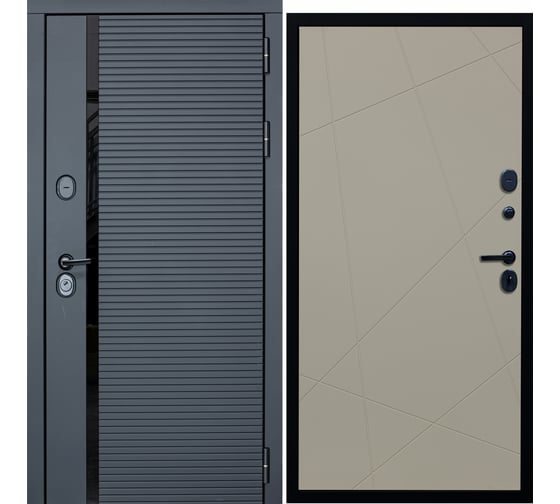 Дверь DIVA МХ-45 2050x960 мм, правая, Антрацит софт - Д11 Софт Шампань УТ-00077486