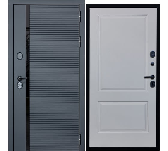 Дверь DIVA МХ-45 2050x960 мм, правая, Антрацит софт - Д7, Белый софт УТ-00077516 1