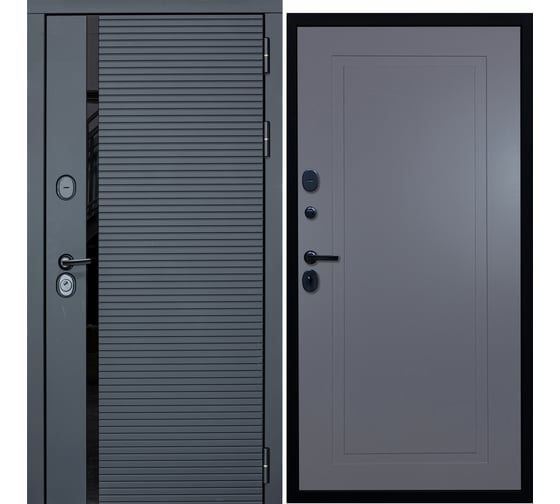 Дверь DIVA МХ-45 2050x960 мм, правая, Антрацит софт - Н10, Силк маус УТ-00077533