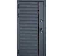 Дверь DIVA МХ-45 зеркало, 2050x860 мм, левая, Антрацит софт - Д15, Сандал белый УТ-00077610