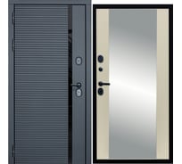 Дверь DIVA МХ-45 зеркало, 2050x860 мм, левая, Антрацит софт - Д15, Софт шампань УТ-00077619